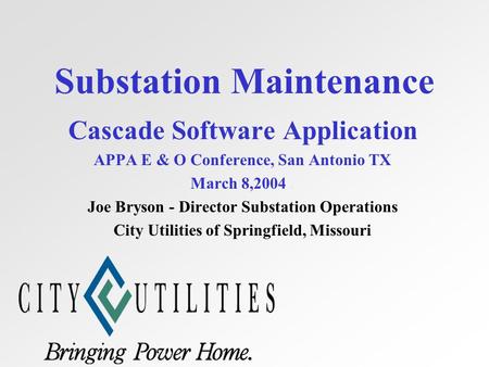 Substation Maintenance