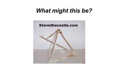 What might this be?. Definition of catapult… 1.An ancient military device for hurling missiles. 2.A catapult is a ballistic device used to launch a projectile.