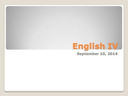 English IV September 10, 2014. Bell-Ringer Identify and correct ten mistakes in the following paragraph. ◦In 1924, for planes began the first flight around.