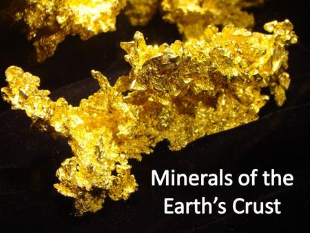 Minerals of the Earth’s Crust