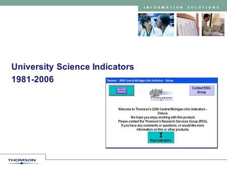 INFORMATION SOLUTIONS University Science Indicators 1981-2006.