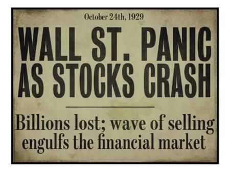 The Bubble Bursts Consumers – Overused installment plans, then hit saturation point Producers – Mechanization, overproduction caused surplus and deflation.