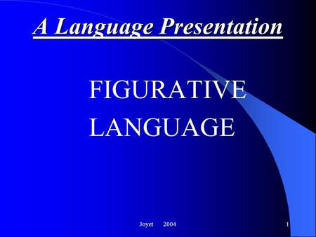 A Language Presentation