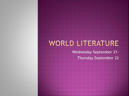 Wednesday September 21- Thursday September 22.  Of TV, video, telephone, music, and computer, which one would be most difficult for you to give up for.