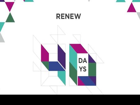 1 st The Heart of RENEW 40 – 6 Small Group Studies If you are Not in a group - You should join one today 2 nd component: 40 DAILY VIDEO DEVOTIONS Starts.