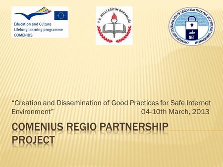 “Creation and Dissemination of Good Practices for Safe Internet Environment” 04-10th March, 2013.