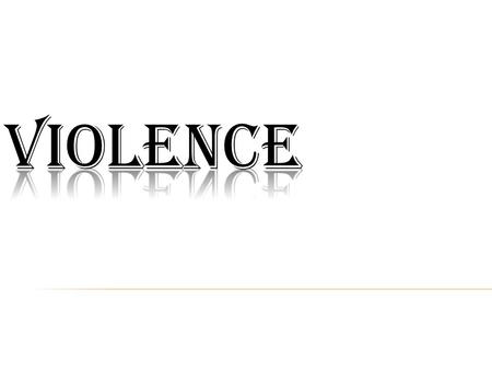  From the dawning of man, violence has always been one of the defining characteristics of humankind.  Throughout all of history we see evidence of man's.