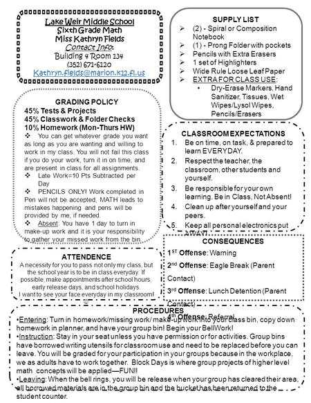 SUPPLY LIST  (2) - Spiral or Composition Notebook  (1) - Prong Folder with pockets  Pencils with Extra Erasers  1 set of Highlighters  Wide Rule Loose.