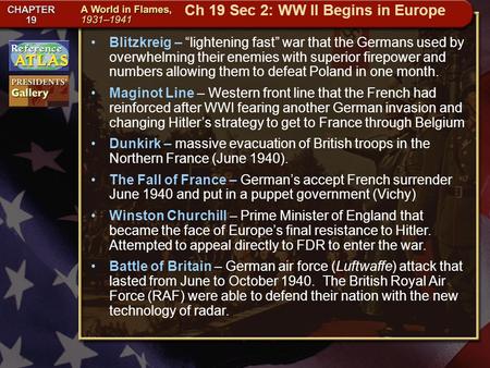 Getting to California Blitzkreig – “lightening fast” war that the Germans used by overwhelming their enemies with superior firepower and numbers allowing.