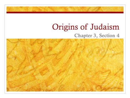 Origins of Judaism Chapter 3, Section 4. Lay of the Land Palestine was cultural crossroads due to location Canaan (area of Palestine), ancient home of.