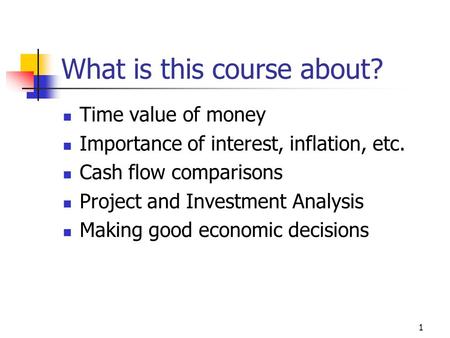 What is this course about?