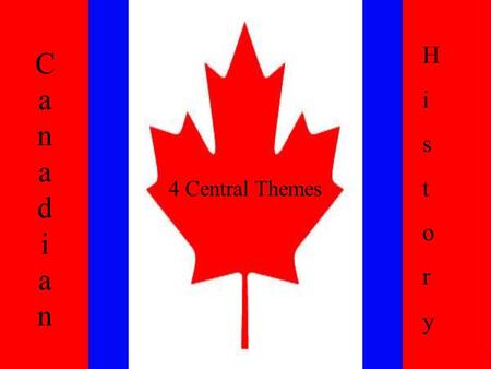 CanadianCanadian 4 Central Themes HistoryHistory.