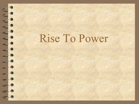 Rise To Power 4 Europe = wars 4 sell/buy goods 4 isolationism –George Washington – Monroe Doctrine.