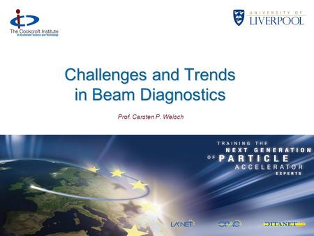 Challenges and Trends in Beam Diagnostics Prof. Carsten P. Welsch.