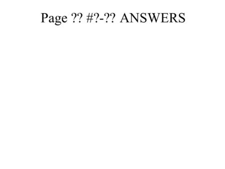 Page ?? #?-?? ANSWERS Student Learning Goal Chart Lesson Reflections.