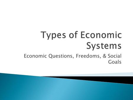 Economic Questions, Freedoms, & Social Goals.  Lived in Scotland from 1723-1790  Wrote The Wealth of Nations  Believed in Laissez Faire Economics 