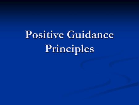 Positive Guidance Principles. Positive guidance concept - Provide drivers sufficient information about roadway design, operations, and potential hazards.