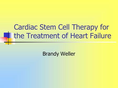 Cardiac Stem Cell Therapy for the Treatment of Heart Failure