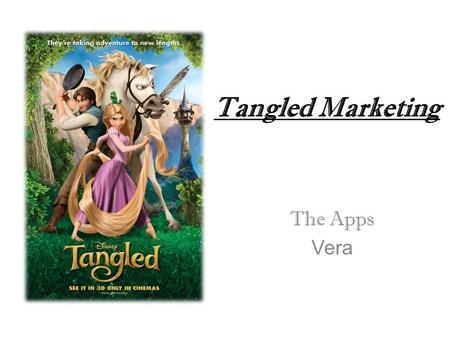 Tangled Marketing The Apps Vera. Product Product –The Apps -Themes, - Skins, - Games -Songs. -DVDs, -CDs.