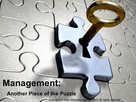 Management: Another Piece of the Puzzle. Objectives: Discuss the difference between traditional and horizontal organization Identify the three levels.