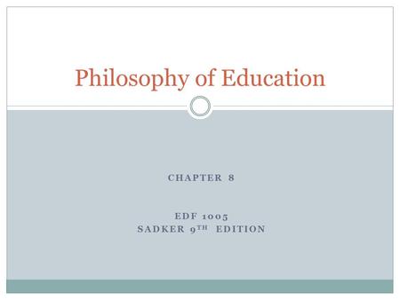 Philosophy of Education