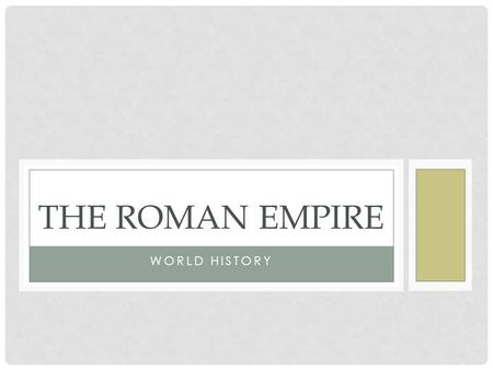 WORLD HISTORY THE ROMAN EMPIRE. AFTERMATH OF CAESAR’S DEATH The Liberators did not anticipate the fallout from Caesar’s assassination Caesar was very.