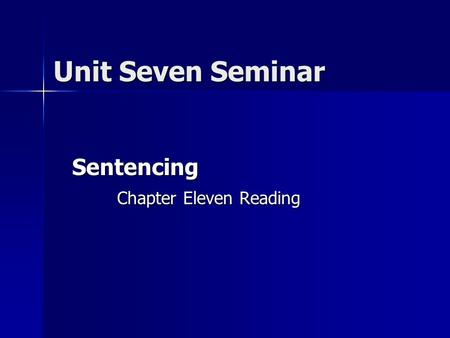 Sentencing Chapter Eleven Reading