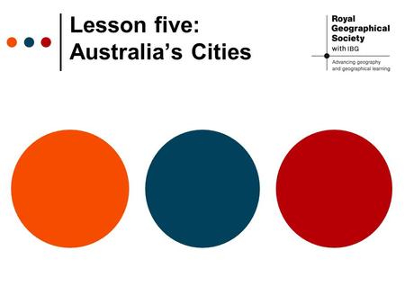 Lesson five: Australia’s Cities