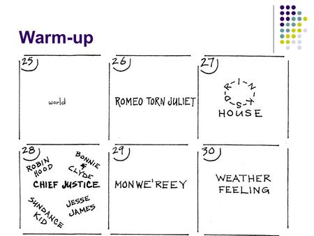 Warm-up. Agenda Chapter 4 Identifying Congruent Triangles 4-1 Classifying Triangles.