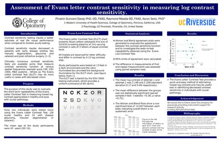 Contrast sensitivity testing maybe a better estimate of real life visual performance when compared to Snellen acuity testing Contrast sensitivity maybe.