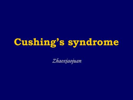 Cushing’s syndrome Zhaoxiaojuan. Effects of glucocorticoid Effects on metabolism Effects on immunologic function and inflammatory Effects on musculoskeletal.