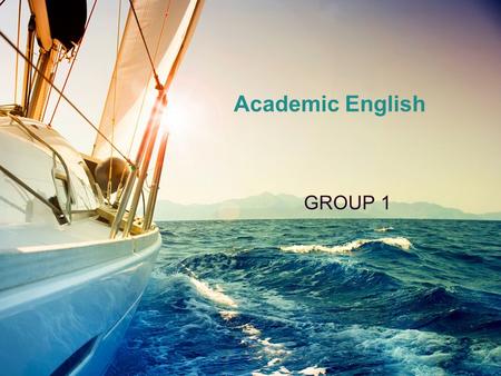 Academic English GROUP 1. Annotated bibliography  An annotated bibliography provides a brief account of the available research on a given topic. It is.