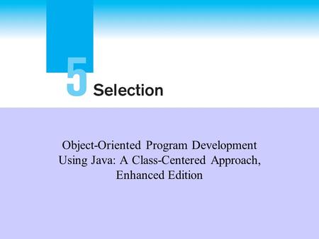 Object-Oriented Program Development Using Java: A Class-Centered Approach, Enhanced Edition.