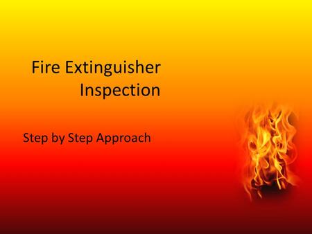 Fire Extinguisher Inspection