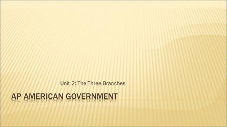 Unit 2: The Three Branches.  Early Examples – The Bank of the United States and the Post Office  “Necessary and Proper Clause”  Created by Congress.