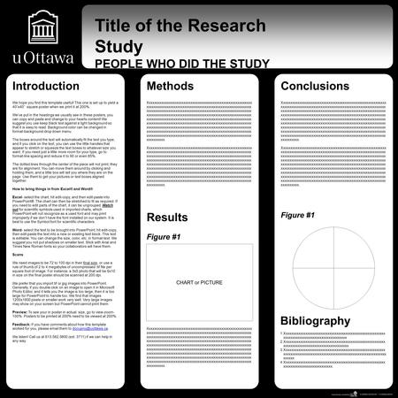 Ti.uOttawa.ca/imprimer | it.uOttawa.ca/print Imprimé par / printed by: Title of the Research Study PEOPLE WHO DID THE STUDY UNIVERSITIES AND/OR HOSPITALS.