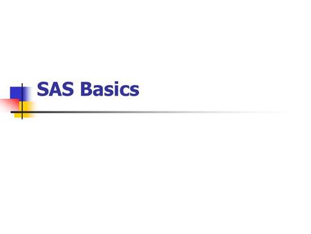 SAS Basics. Windows Program Editor Write/edit all your statement here.