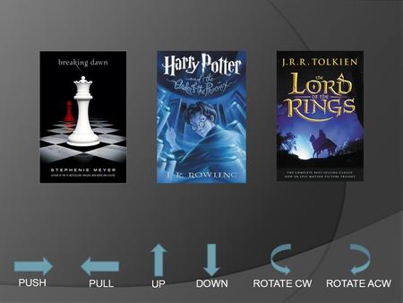PUSH PULL UP DOWNROTATE CWROTATE ACW. PUSH PULL UP DOWNROTATE CWROTATE ACW.