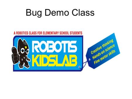 Bug Demo Class. The Parts of the Robot Verses A Human Motor and Battery packs The Controller (mini computer) or CPU The Human Brain The Brain of a Robot.