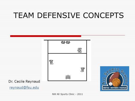 TEAM DEFENSIVE CONCEPTS Dr. Cecile Reynaud NW All Sports Clinic - 2011.