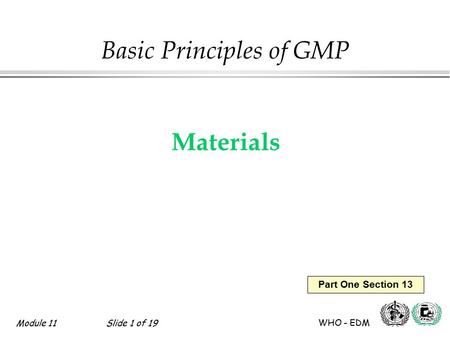 Basic Principles of GMP