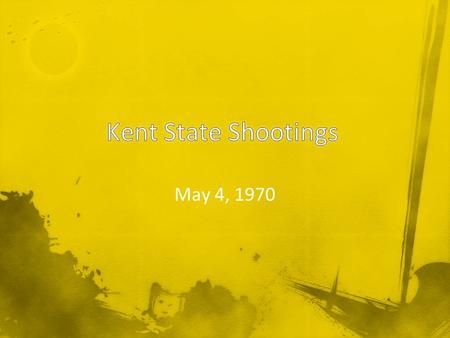 May 4, 1970. OHIO by Crosby, Stills, Nash and Young Tin soldiers and Nixon's comin'. We're finally on our own. This summer I hear the drummin‘ Four dead.