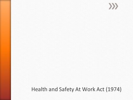 » The Health and Safety at Work etc. Act 1974 is the primary piece of legislation covering occupational health and safety in the United Kingdom. » The.