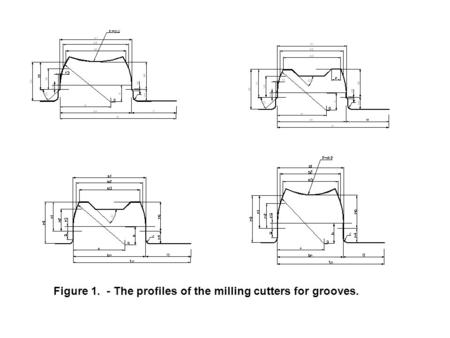 Figure 1. - The profiles of the milling cutters for grooves.