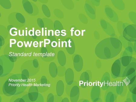 Guidelines for PowerPoint