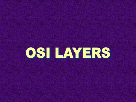 OSI means Open System Interconnect model. OSI means Open System Interconnect model. Developed by the International Organization for Standardization in.