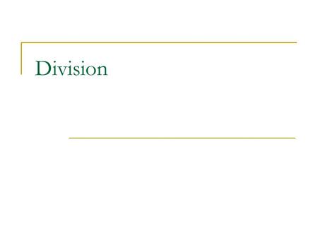 Division. Just as multiplication can be expressed as a series of additions, division can be seen as a series of subtractions. 21 ÷ 7 asks how many times.