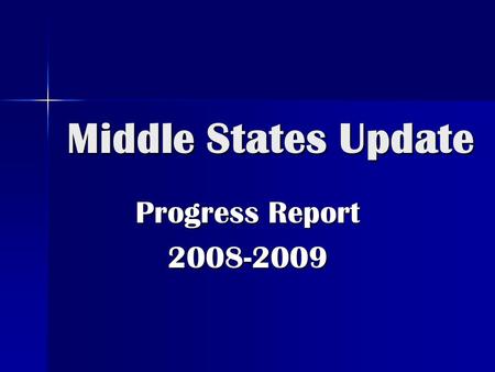 Middle States Update Progress Report 2008-2009. Improved Staff Development Guest Speakers Guest Speakers Superintendent's Conference Day with PGCD cooperation.