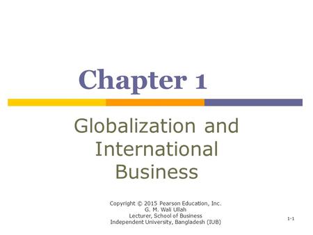 Globalization and International Business