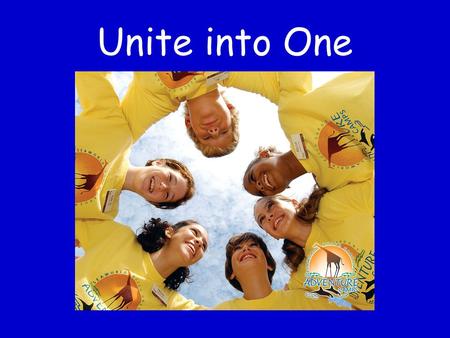 Unite into One. Chase away the pow’r of Satan, Far away beyond the land and sea; Build for God a boundless Kingdom, giving joy and liberty to all. Come,